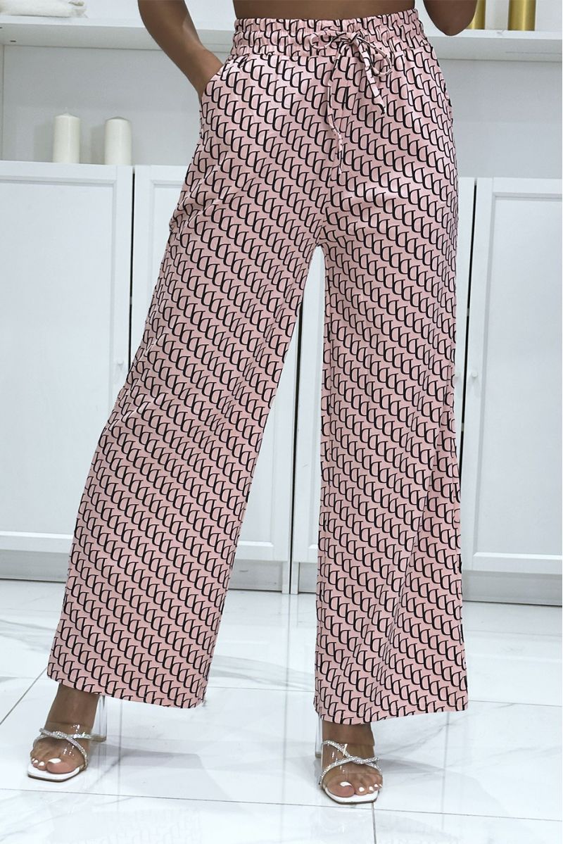 Brand inspired pink moti D palazzo pants - 3