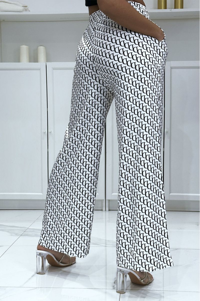 Brand inspired white moti D palazzo pants - 1