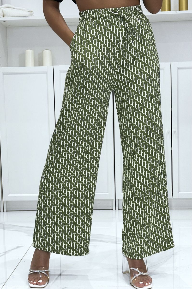 Brand inspired green moti D palazzo pants - 3