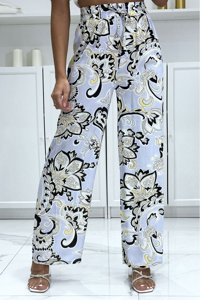 Palazzo pants with sublime gray pattern - 2
