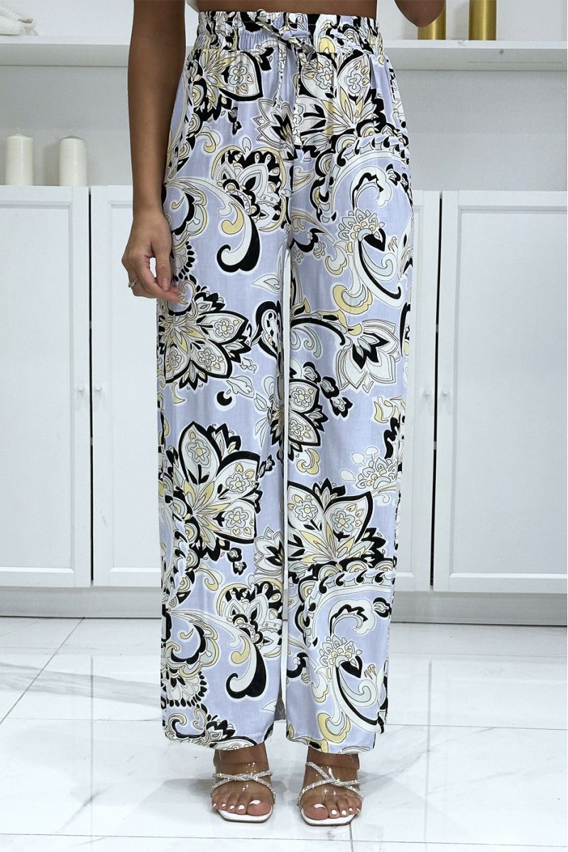 Palazzo pants with sublime gray pattern - 3