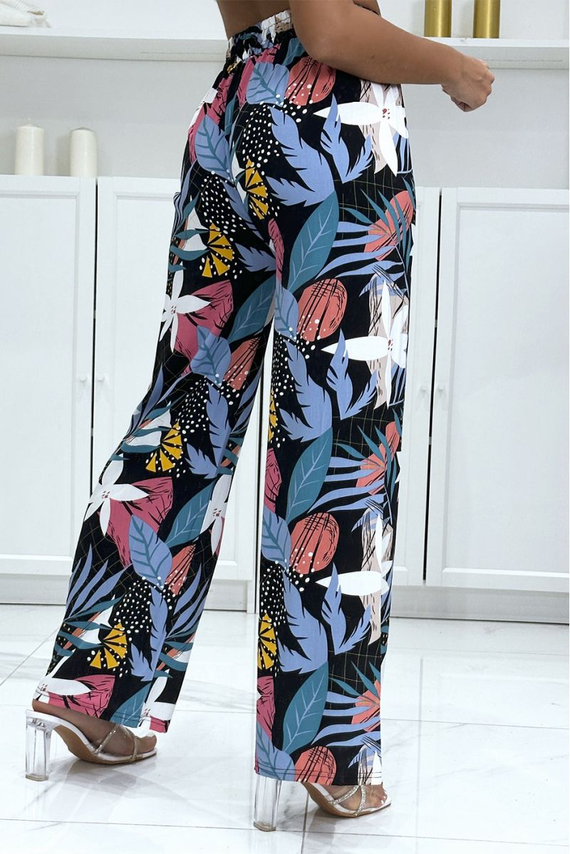 Palazzo pants with sublime black pattern - 1