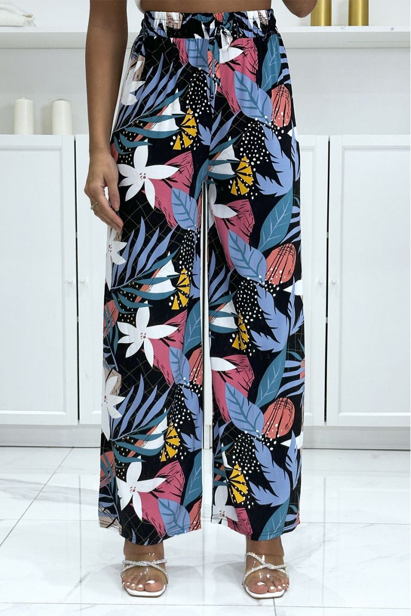 Palazzo pants with sublime black pattern - 2