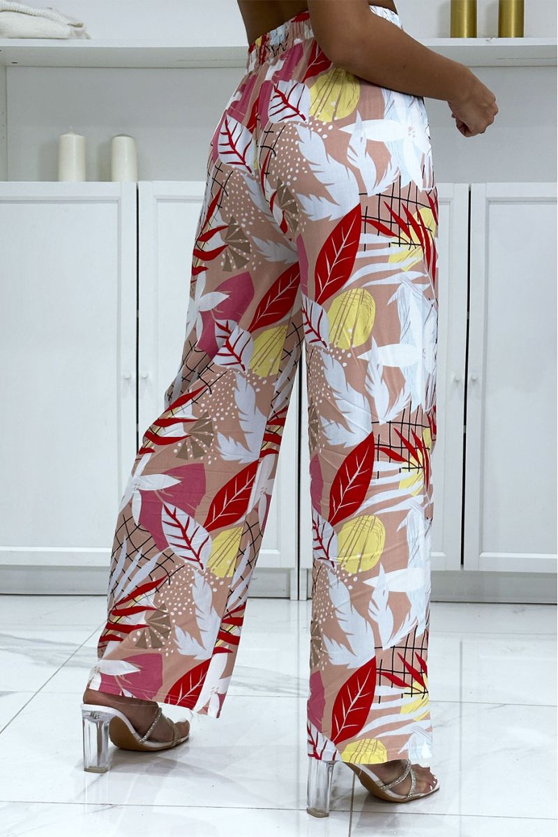 Palazzo pants with sublime pink pattern - 1