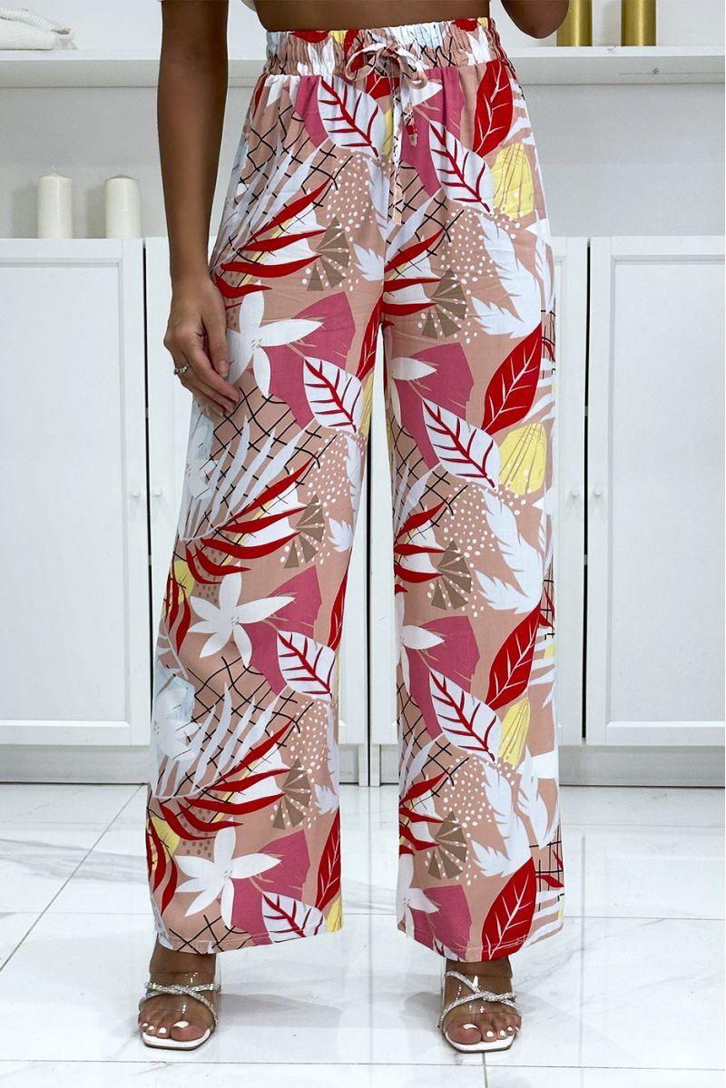 Palazzo pants with sublime pink pattern - 2