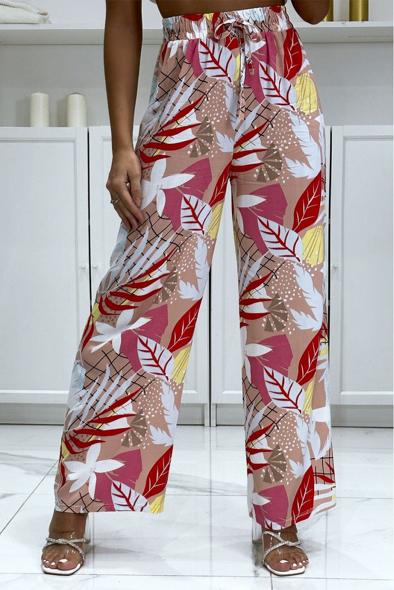 Palazzo pants with sublime pink pattern - 3