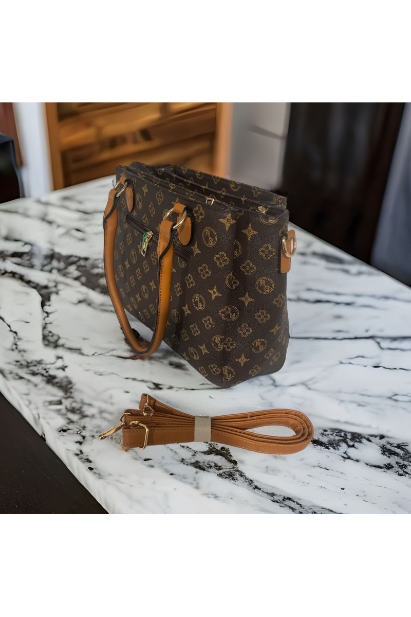 Inspired brown handbag - 1