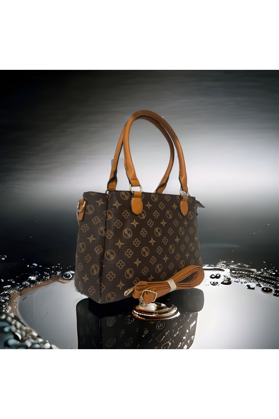 Inspired brown handbag - 3