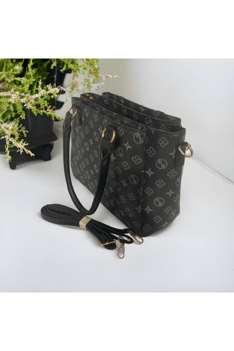 Inspired black handbag - 2