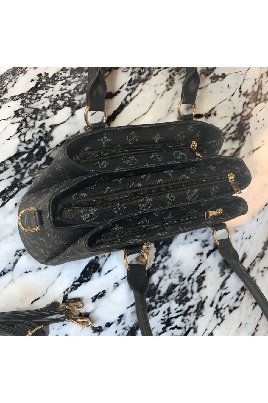 Inspired black handbag - 3