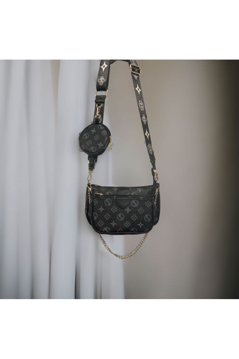Sac à main noir inspi 3 en 1  - 1