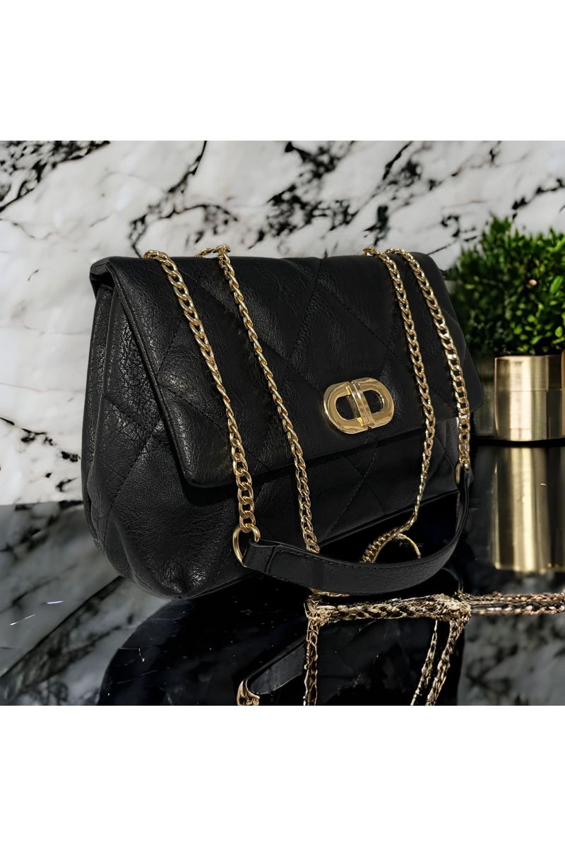 Inspired black handbag - 4