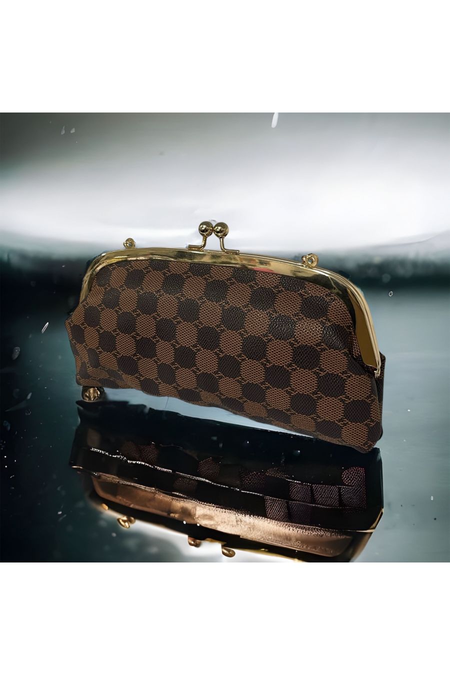 Porte monnaie marron inspi - 1