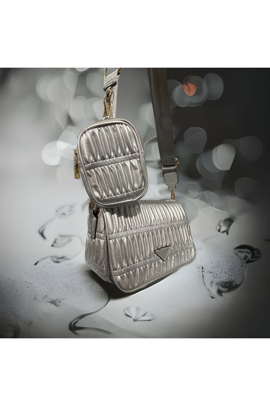 Inspired silver handbag - 1