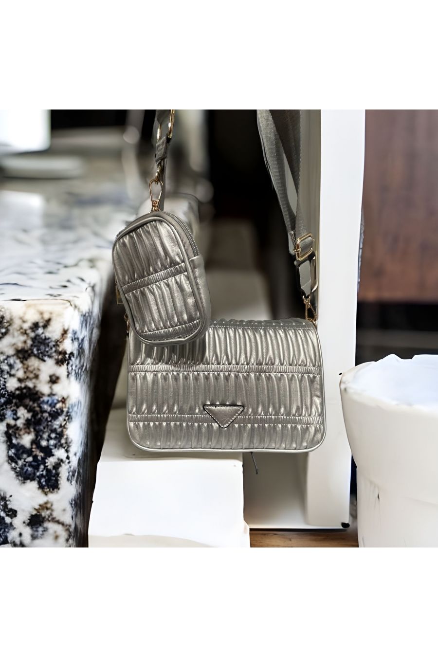 Inspired silver handbag - 2