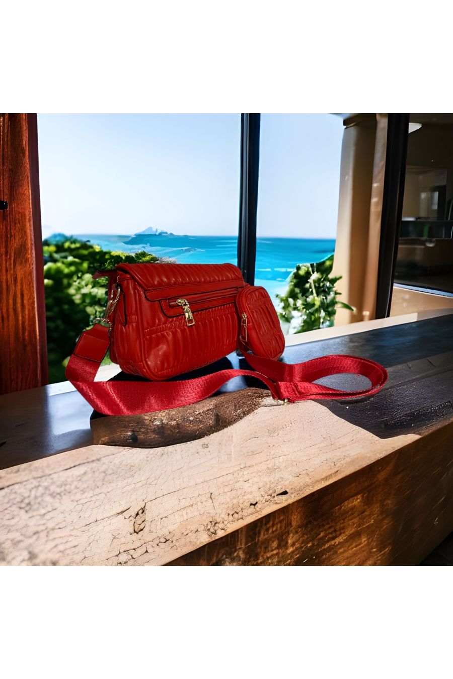 Inspired red handbag - 4