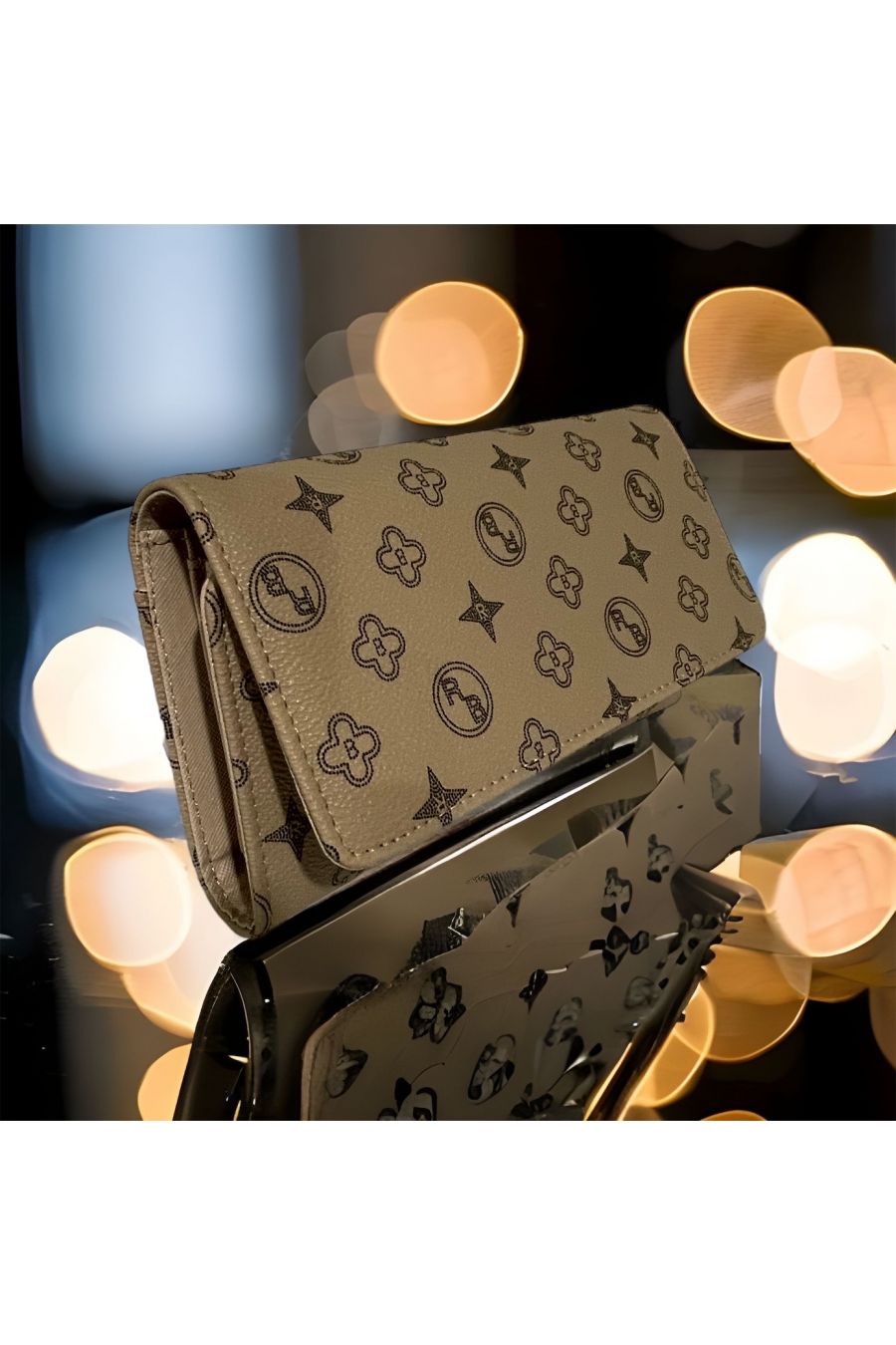 Inspirational taupe wallet - 1