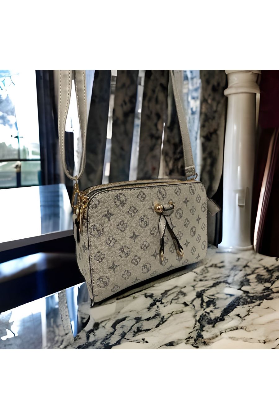 Inspired gray handbag - 2