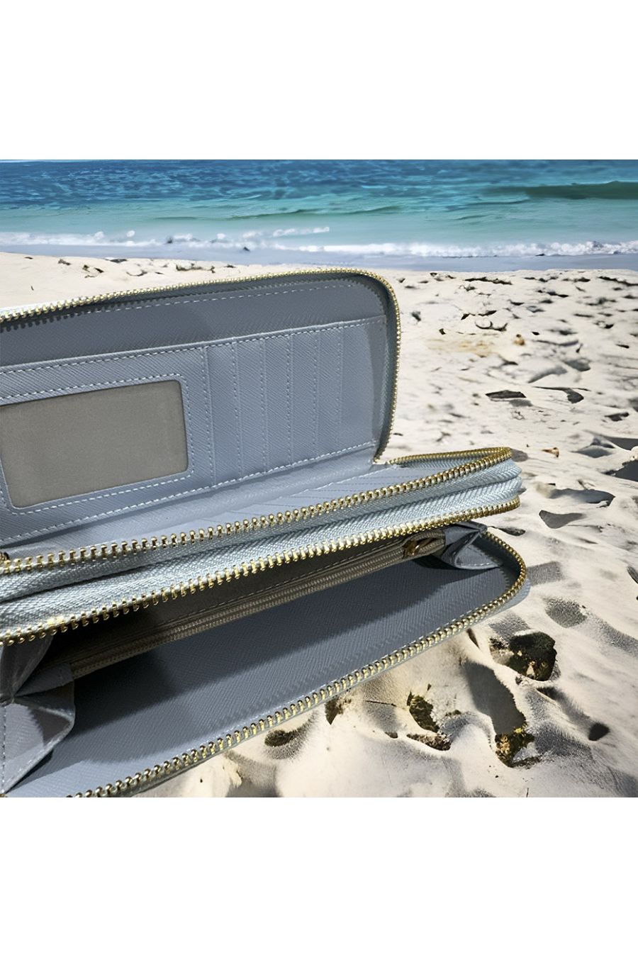 Porte feuille bleu inspi  - 1