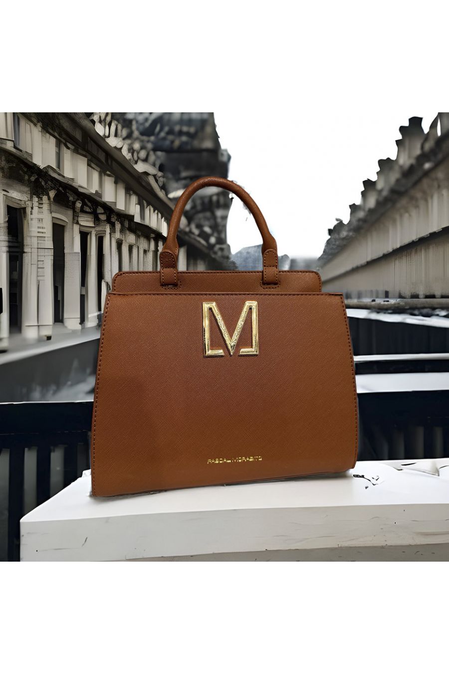 Sac à main MACHA de PASCALE MORABITO camel  - 1