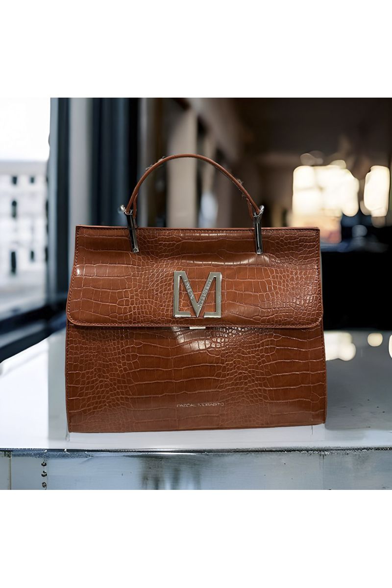 MAGDA CROCO handtas by PASCALE MORABITO camel - 1