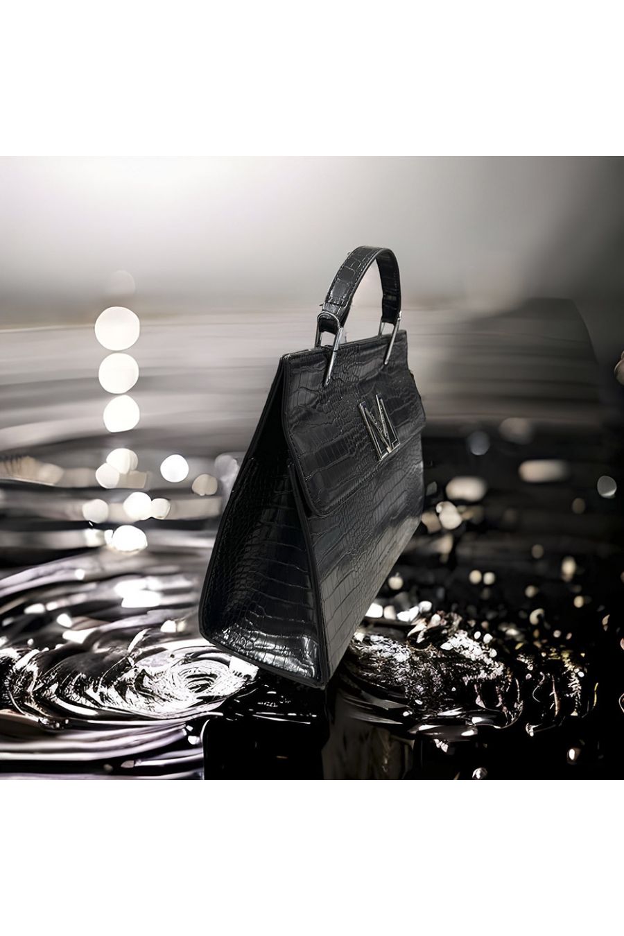 MAGDA CROCO handbag by PASCALE MORABITO black - 2