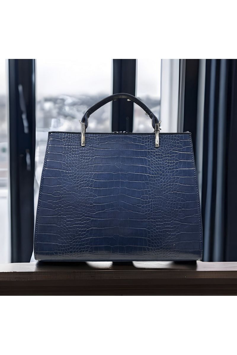 MAGDA CROCO handtas van PASCALE MORABITO marineblauw - 3