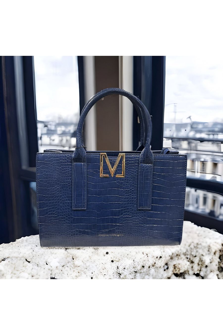 Marineblauwe handtas MARGOT van PASCALE MORABITO - 1