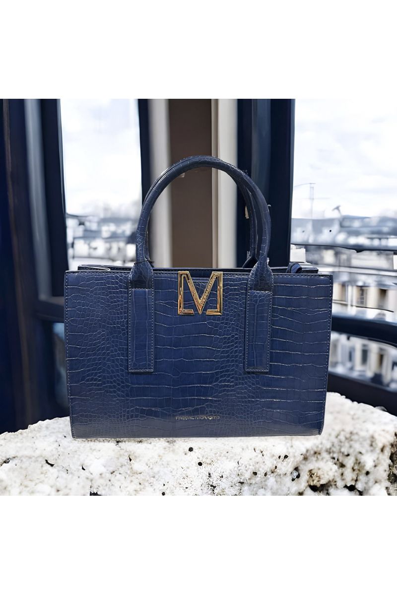 Navy MARGOT handbag by PASCALE MORABITO - 1