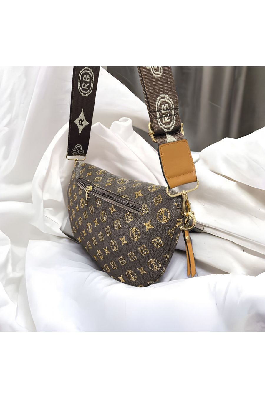 Inspired brown bum bag - 3