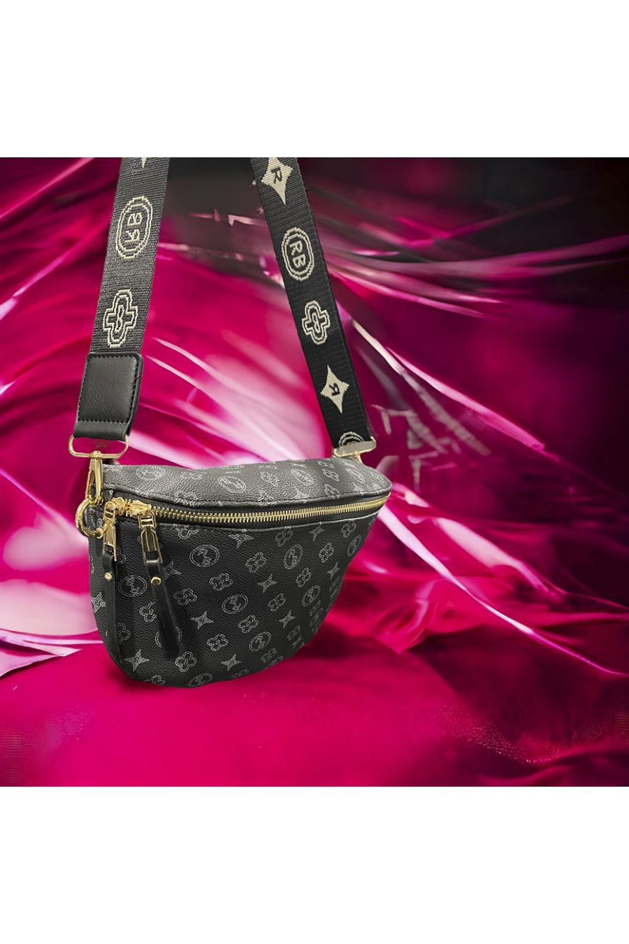 Inspirational black bum bag - 1