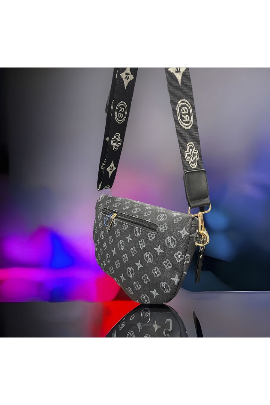 Inspirational black bum bag - 3