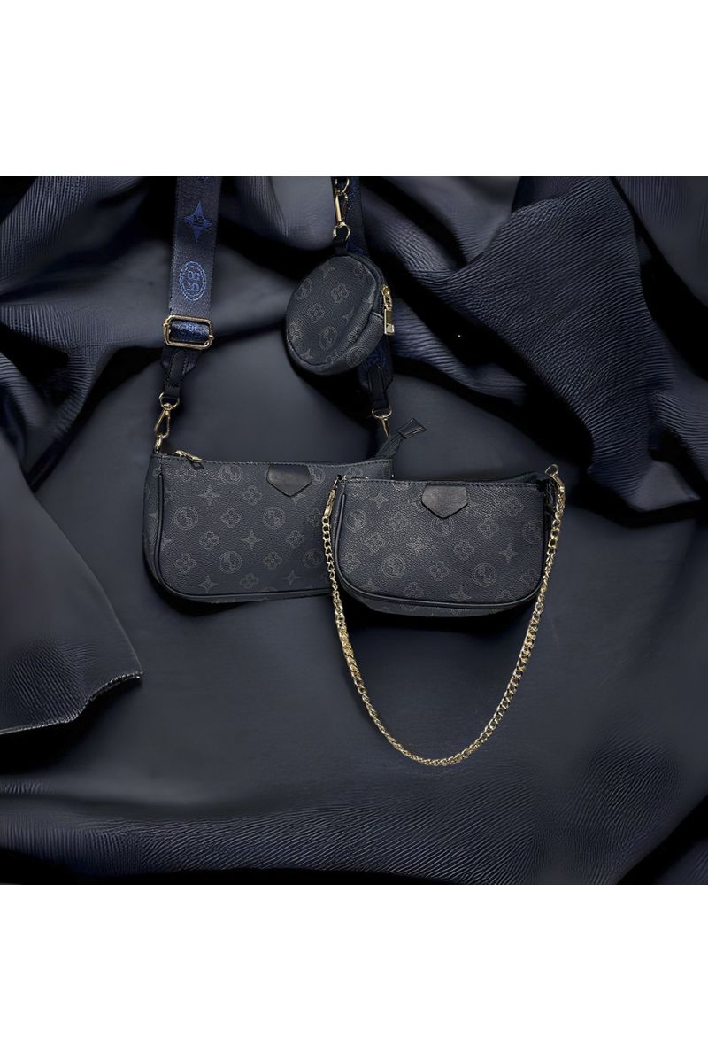 Sac à main bleu nuit inspi 3 en 1  - 1