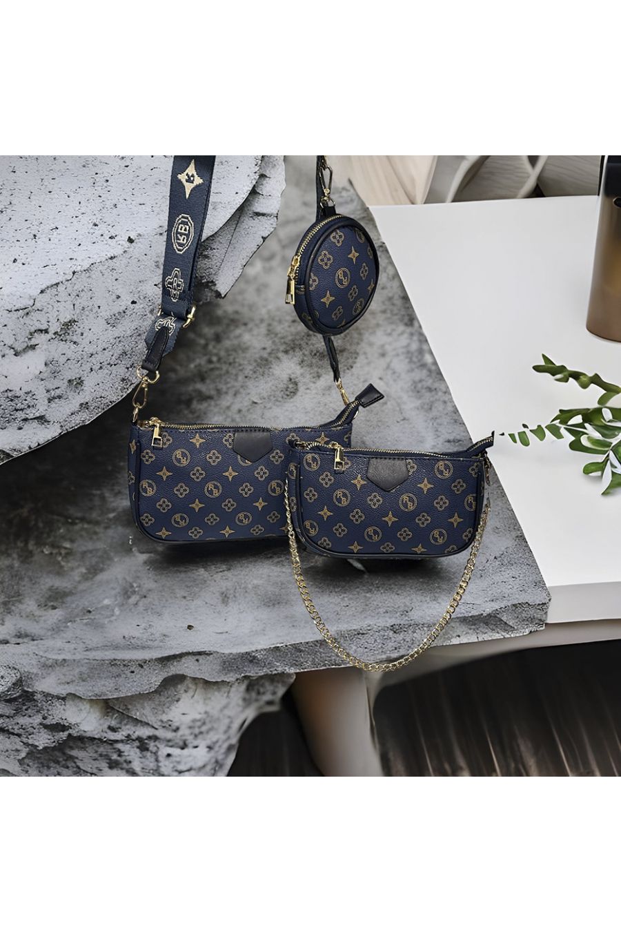 Navy inspired 3 in 1 handbag - 1