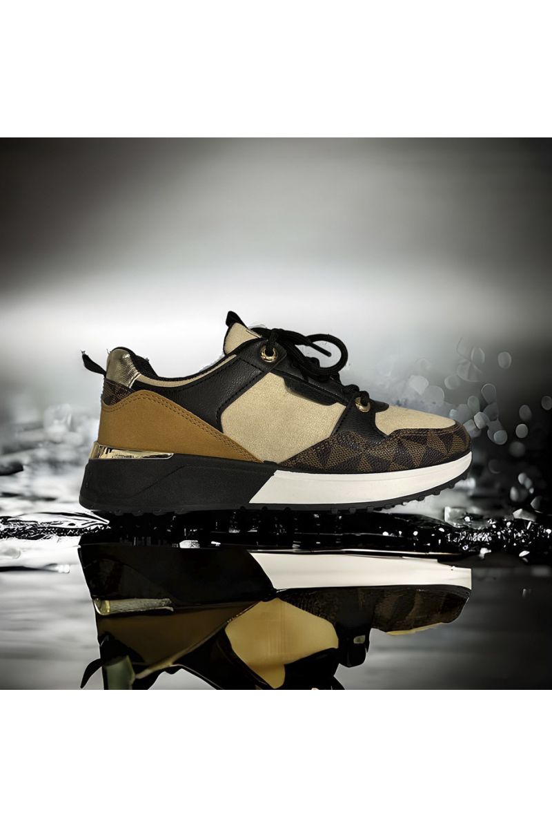 Basket noir et marron inspi - 2