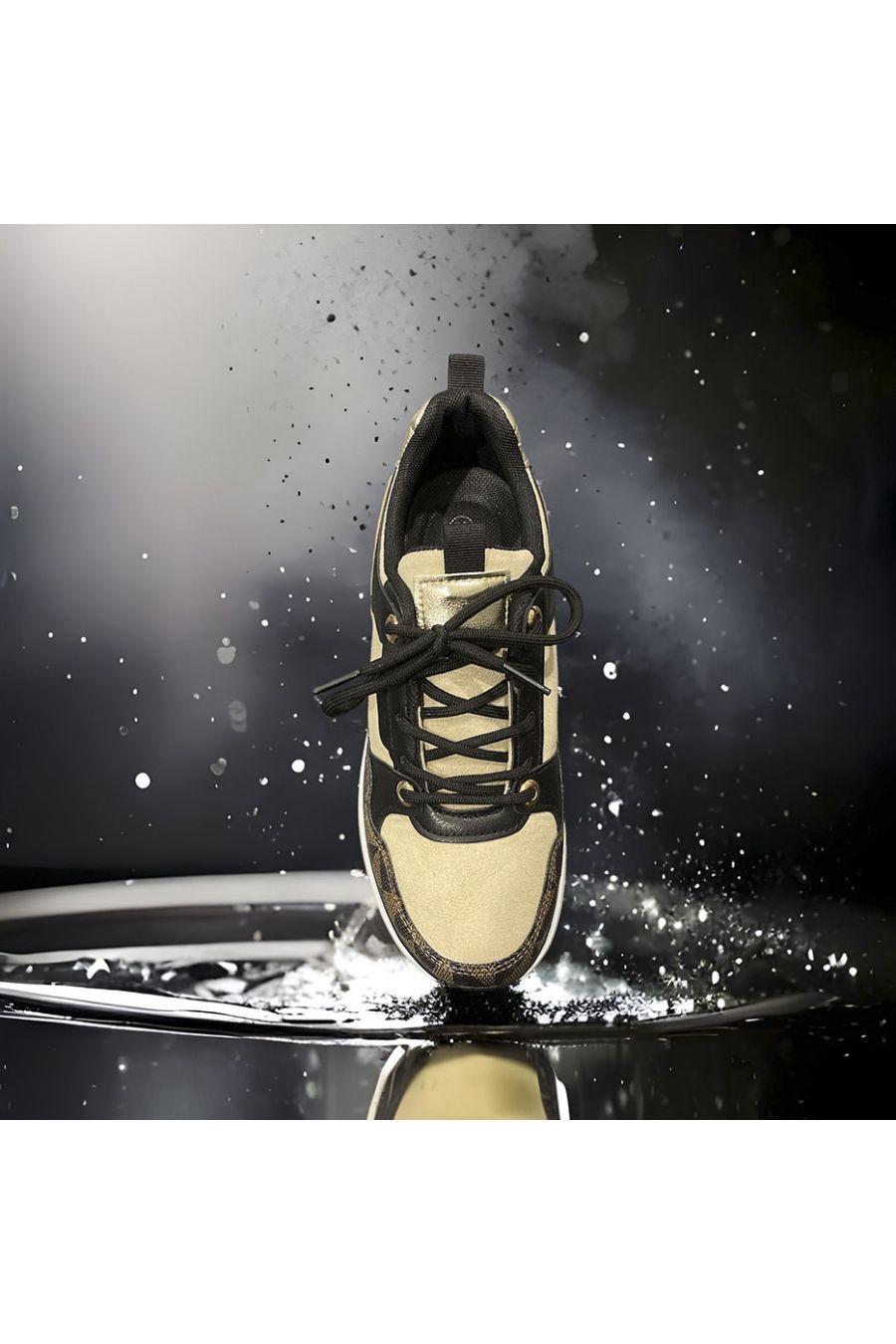 Basket noir et marron inspi - 5