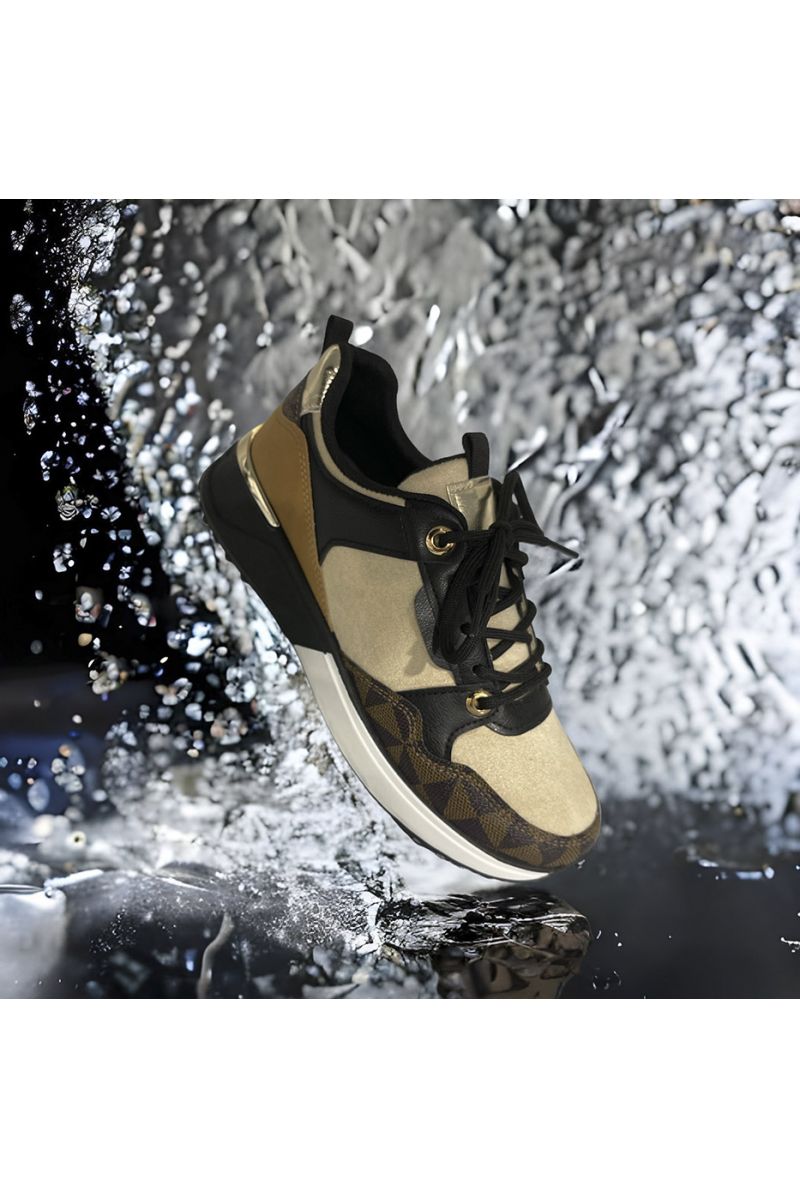 Basket noir et marron inspi - 6