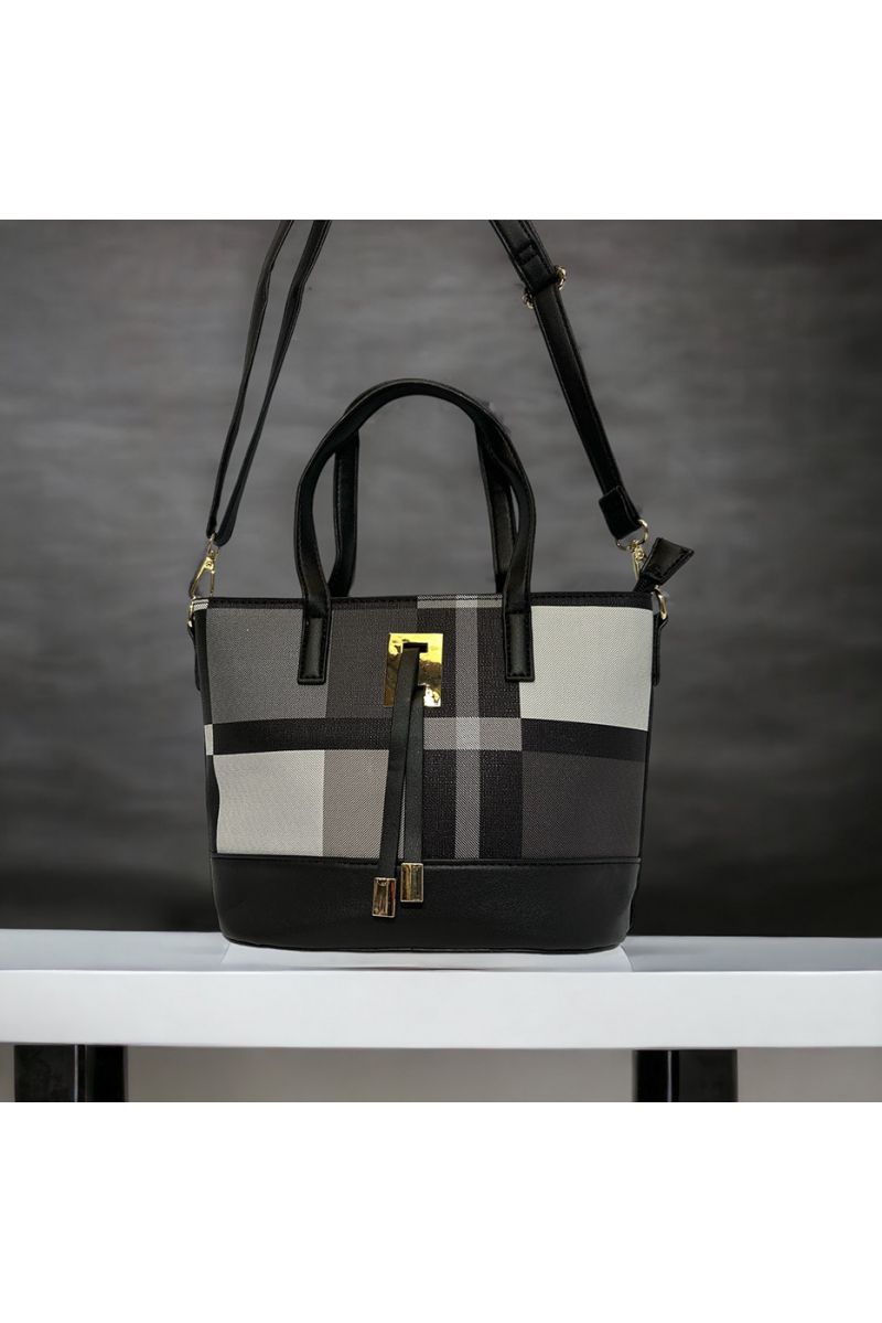 Inspi handbag with black check