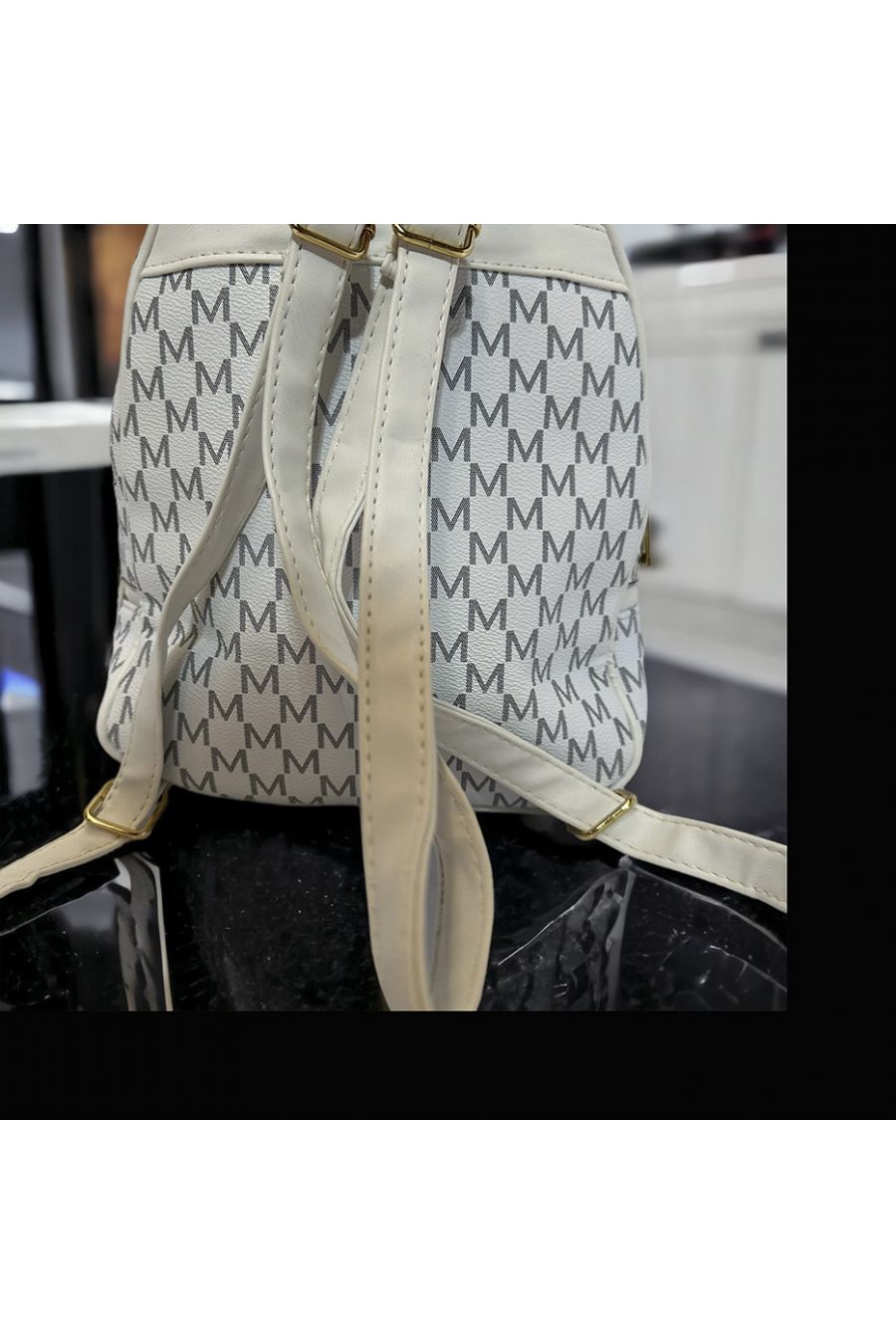 Sac à dos inspi blanc avec plusieurs fermeture - 4