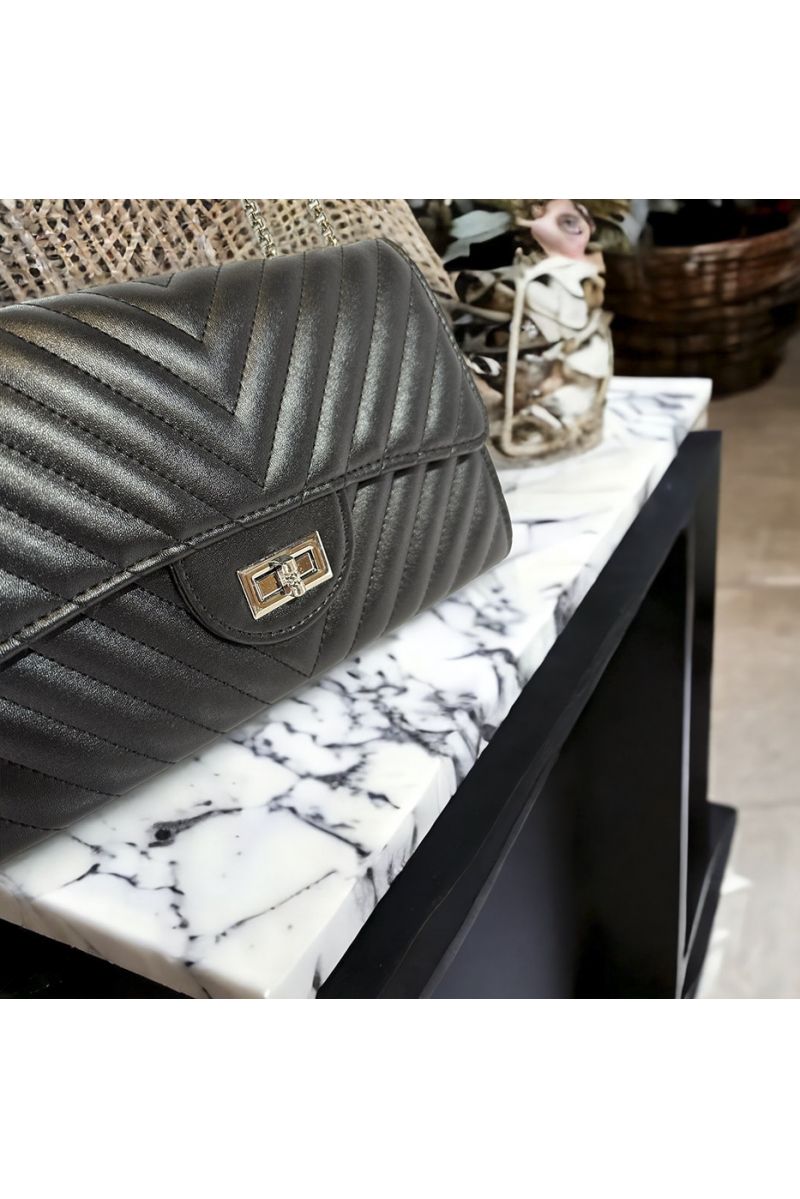 Black Quilted Inspi Handbag - 2