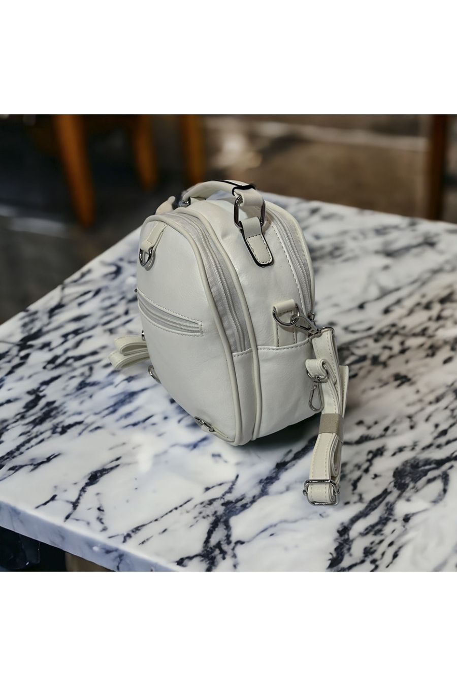 White inspired mini backpack - 1