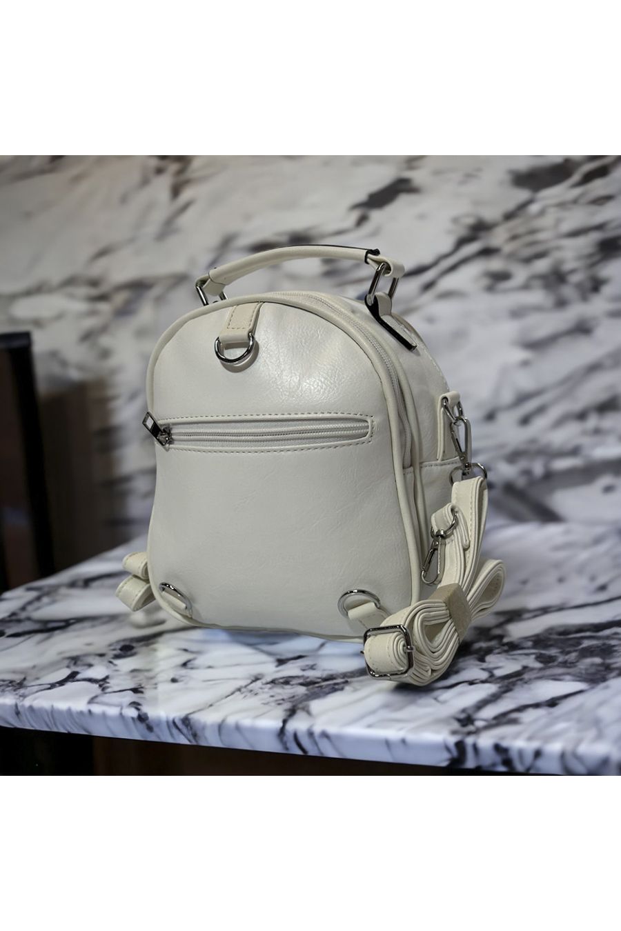 Mini sac à dos inspi blanc  - 2