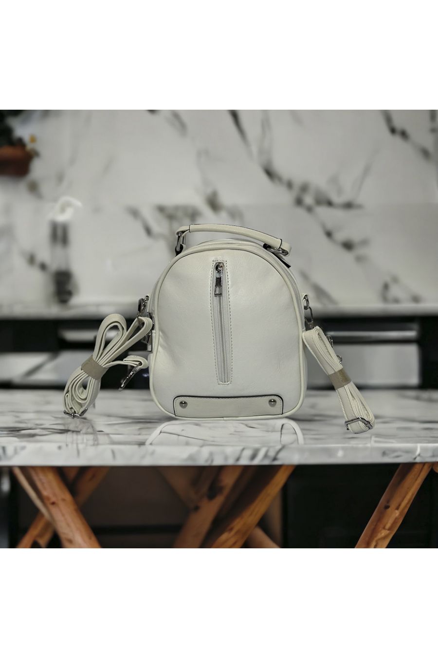 Mini sac à dos inspi blanc  - 3