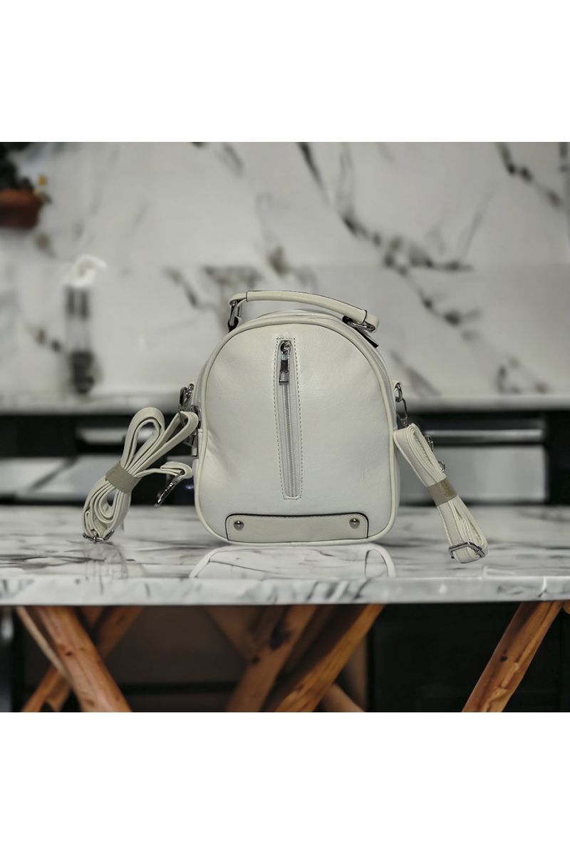 White inspired mini backpack - 3
