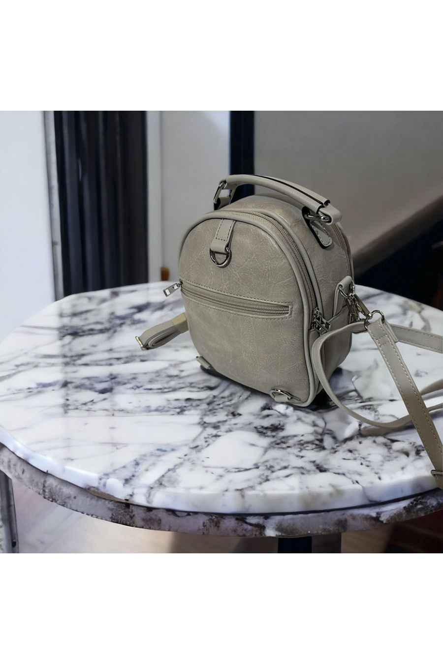 Gray inspired mini backpack - 1