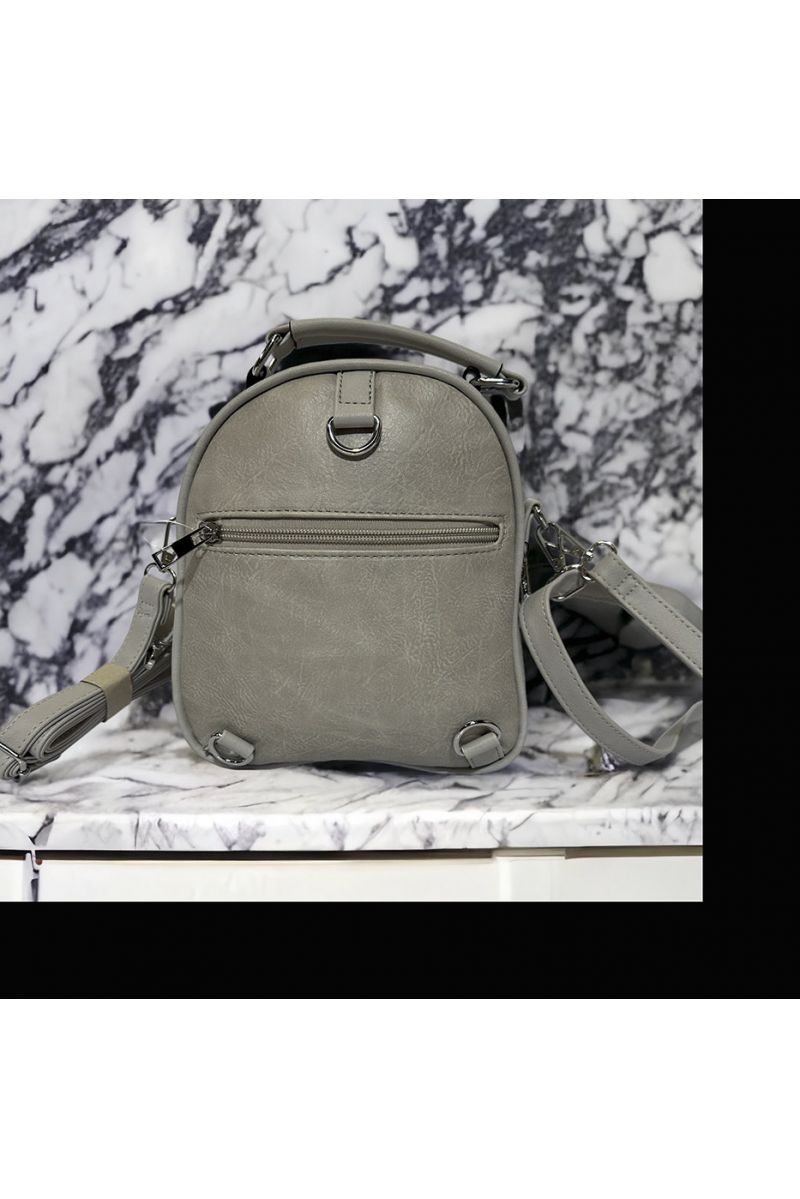 Gray inspired mini backpack - 2