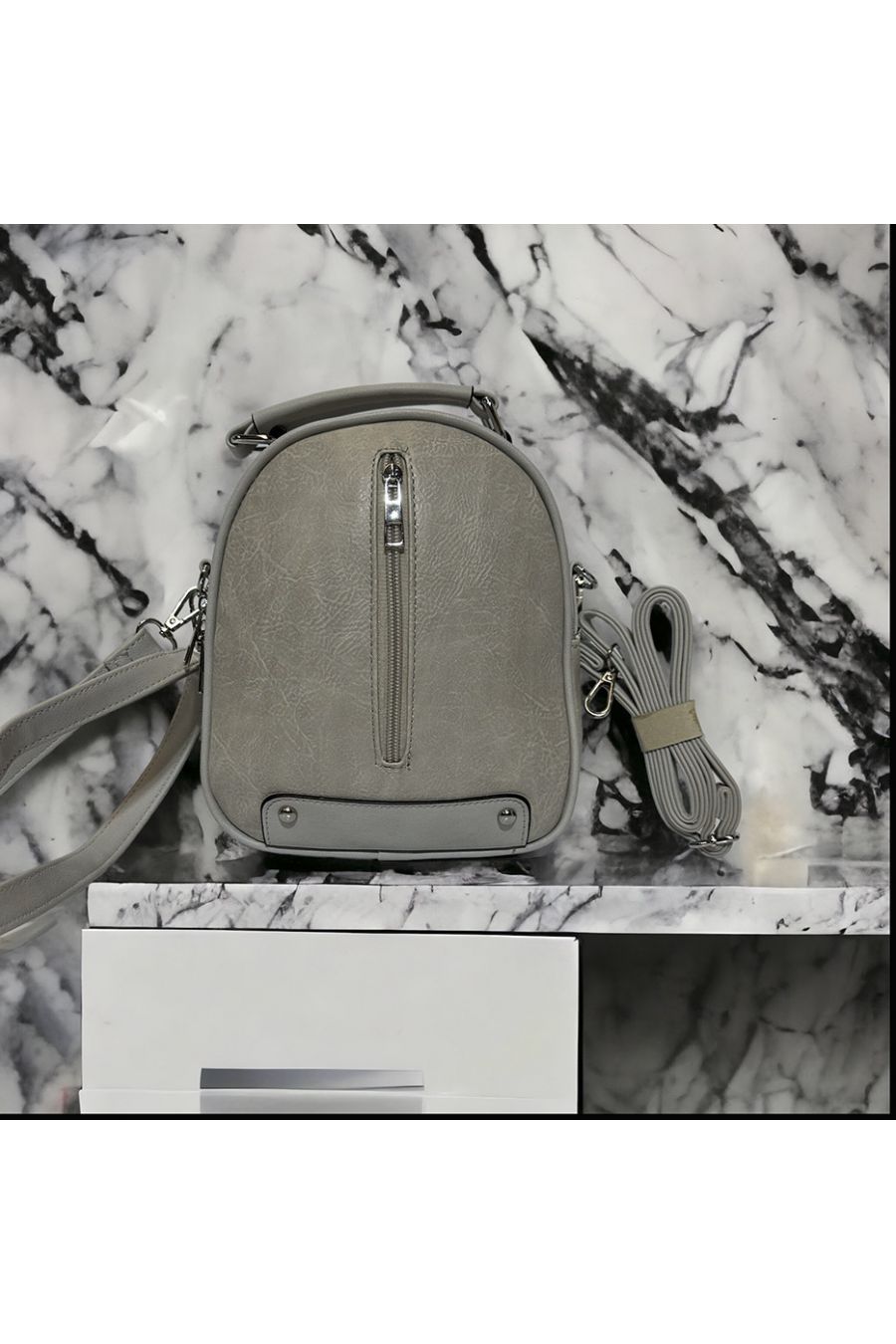 Gray inspired mini backpack - 3