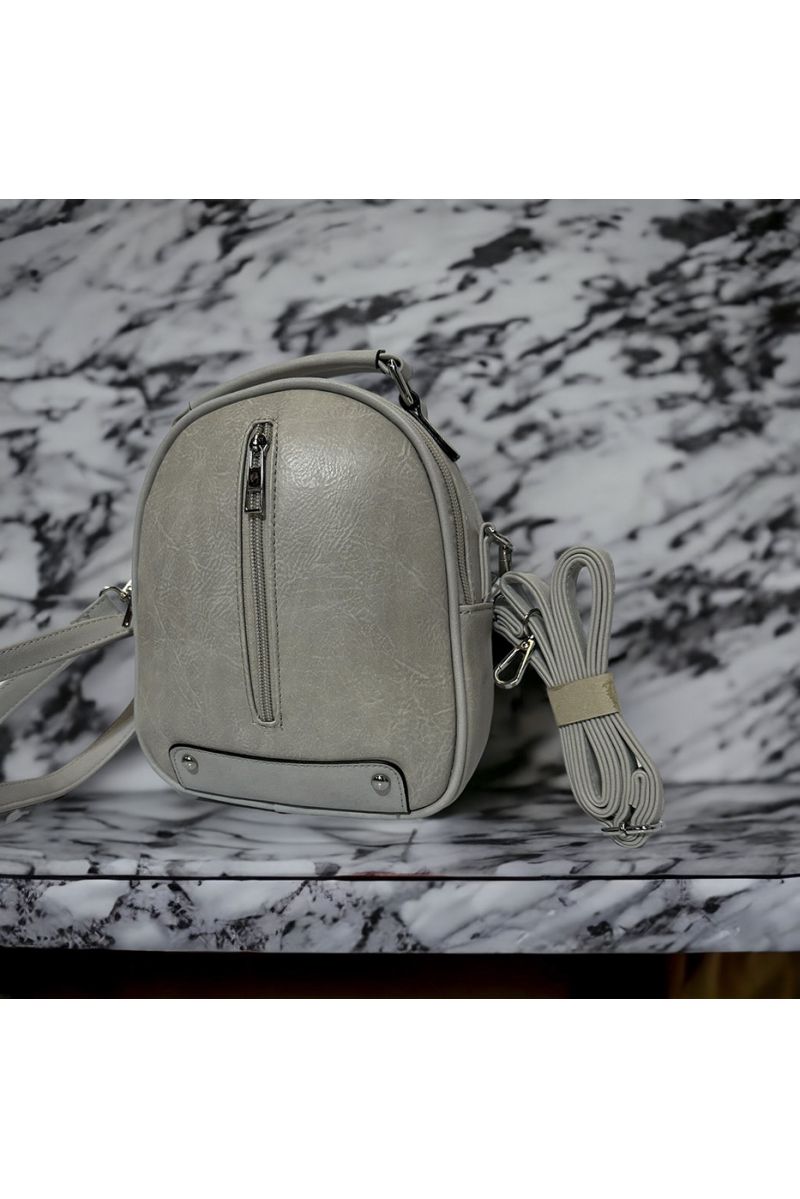 Gray inspired mini backpack - 4