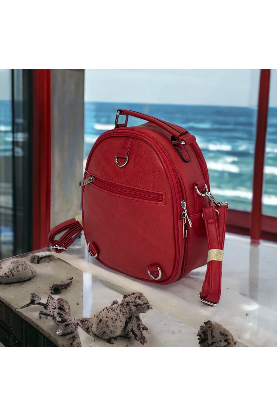 Red inspired mini backpack - 1