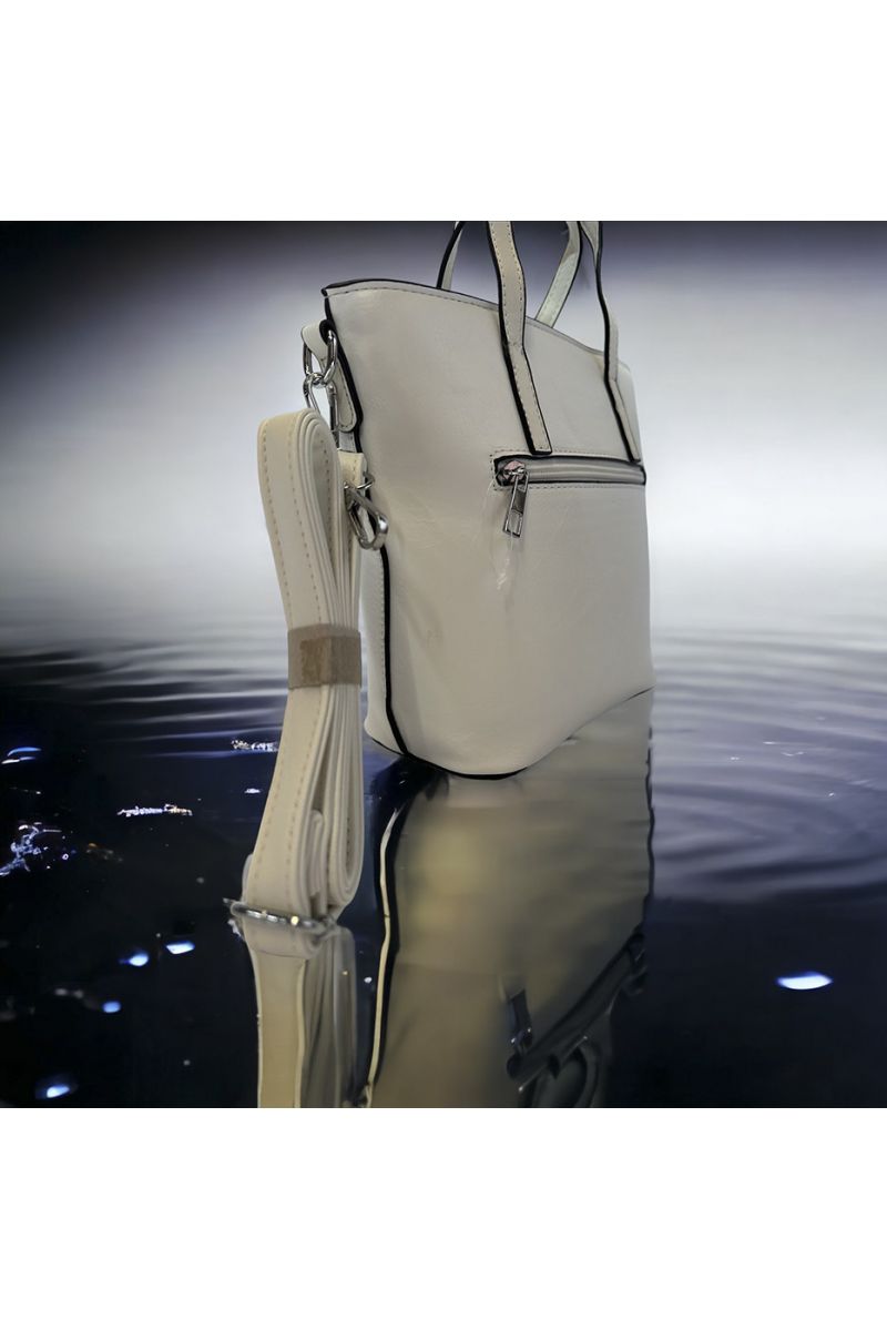Sac à main inspi blanc uni - 1